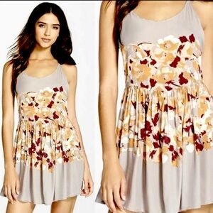 FREE PEOPLE Intimately Floral Voile Shortie Slip Dress Size L